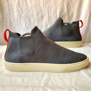 Rothy's The Chelsea Boot Women's Knit High Top Pull On Sneakers Gray Size 10